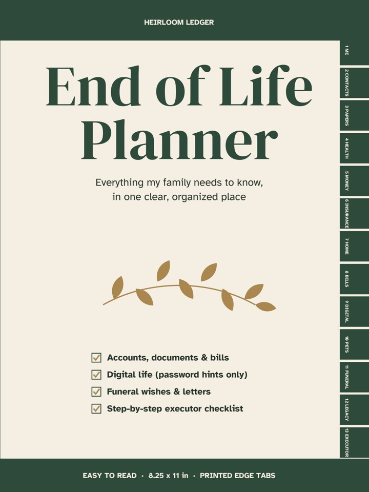 End of Life Planner cover
